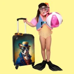 NoBoringSuitcases.com® Koffer - Hond - Kleding - Accessoires - Verf - Portret - Kinderen - Reiskoffer Met Wielen - Kinderkoffer - Fotokoffer - Past Binnen 55x40x20 Cm En 55x35x25 Cm - Trolley Handbagage Lichtgewicht -Beroemde Bagage Winkel 1200x1200 875