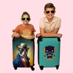 NoBoringSuitcases.com® Koffer - Hond - Kleding - Accessoires - Verf - Portret - Kinderen - Reiskoffer Met Wielen - Kinderkoffer - Fotokoffer - Past Binnen 55x40x20 Cm En 55x35x25 Cm - Trolley Handbagage Lichtgewicht -Beroemde Bagage Winkel 1200x1200 876