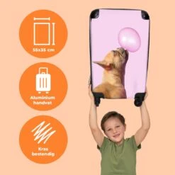 NoBoringSuitcases.com® Kinderkoffer - Hond - Dieren - Kauwgom - Roze - Kinderen - Trolley Kinderen - Past Binnen 55x40x20 Cm En 55x35x25 Cm - Reiskoffer Met Wielen - Koffertje 16 NoBoringSuitcases.com® Kinderkoffer - Hond - Dieren - Kauwgom - Roze - Kinderen - Trolley Kinderen - Past Binnen 55x40x20 Cm En 55x35x25 Cm - Reiskoffer Met Wielen - Koffertje -Beroemde Bagage Winkel 1200x1200 918