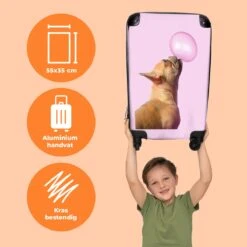 NoBoringSuitcases.com® Kinderkoffer - Hond - Dieren - Kauwgom - Roze - Kinderen - Trolley Kinderen - Past Binnen 55x40x20 Cm En 55x35x25 Cm - Reiskoffer Met Wielen - Koffertje 23 NoBoringSuitcases.com® Kinderkoffer - Hond - Dieren - Kauwgom - Roze - Kinderen - Trolley Kinderen - Past Binnen 55x40x20 Cm En 55x35x25 Cm - Reiskoffer Met Wielen - Koffertje -Beroemde Bagage Winkel 1200x1200 925