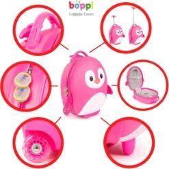 Boppi - Kindertrolley - Pinguïn (roze) - Handbagage - Lichtgewicht - Duurzaam - 17L 12 Boppi - Kindertrolley - Pinguïn (roze) - Handbagage - Lichtgewicht - Duurzaam - 17L -Beroemde Bagage Winkel 1200x1200 929