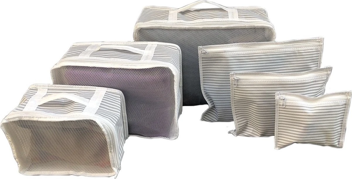 Packing Cubes Set 6-Delig – Kleding Organizer Voor Koffers, Tassen En Backpack - MYHOME24 4 Packing Cubes Set 6-Delig – Kleding Organizer Voor Koffers, Tassen En Backpack - MYHOME24 - Afbeelding 2