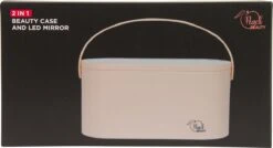 Peach Beauty Luxe Reis Beautycase - LED Spiegel - Peach Oranje -Beroemde Bagage Winkel 1200x649 1
