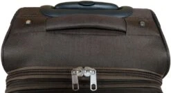 Stoffen Handbagage Koffer 51cm 4 Wielen Trolley - Bruin -Beroemde Bagage Winkel 1200x649