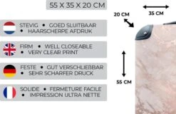 MuchoWow® Koffer - Marmer - Roze - Luxe - Marmerlook - Glitter - Design - Past Binnen 55x40x20 Cm En 55x35x25 Cm - Handbagage - Trolley - Fotokoffer - Cabin Size - Print -Beroemde Bagage Winkel 1200x779