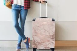 MuchoWow® Koffer - Marmer - Roze - Luxe - Marmerlook - Glitter - Design - Past Binnen 55x40x20 Cm En 55x35x25 Cm - Handbagage - Trolley - Fotokoffer - Cabin Size - Print -Beroemde Bagage Winkel 1200x800 3