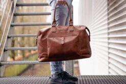 Jack Milles Weekendtas/reistas Heren & Dames Donkerbruin | Reistassen | Weekendtassen