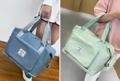 Merkloos Opvouwbare Handbagage Reistas – Opvouwbaar Tot 28 X 18 Cm – Roze -Beroemde Bagage Winkel 1200x813 9