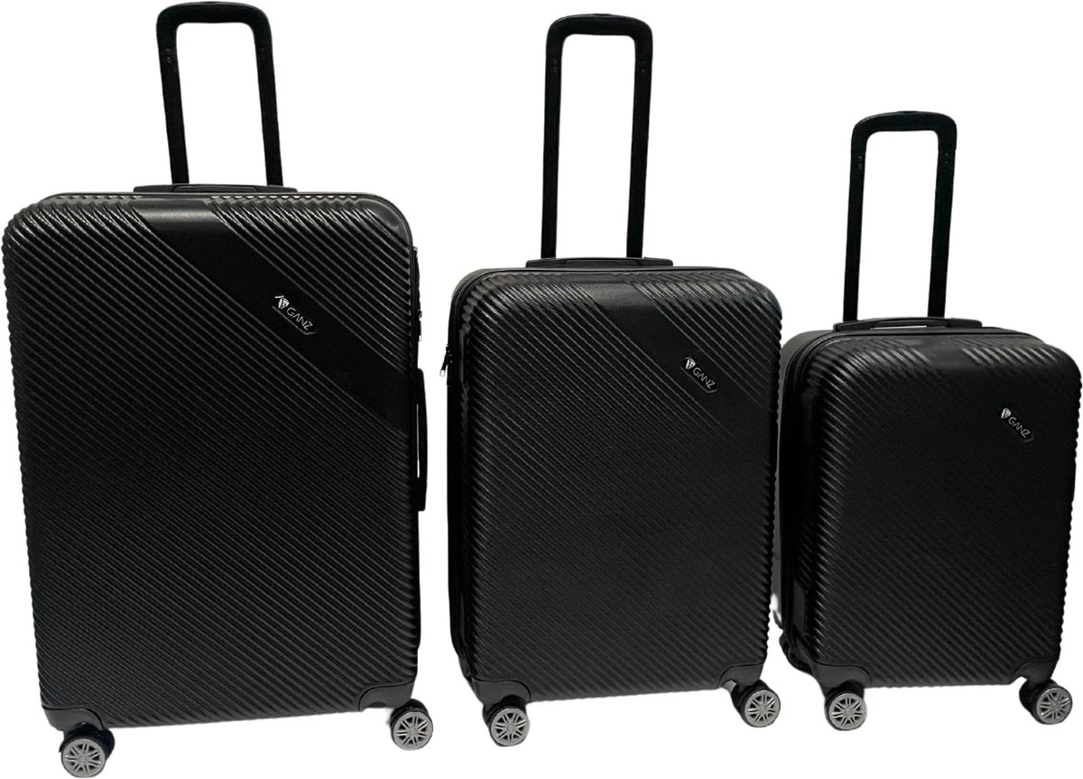 Ganz-Kofferset-3-delig-Zwart-Abs-Lichtgewicht-Trolley 3 Ganz-Kofferset-3-delig-Zwart-Abs-Lichtgewicht-Trolley