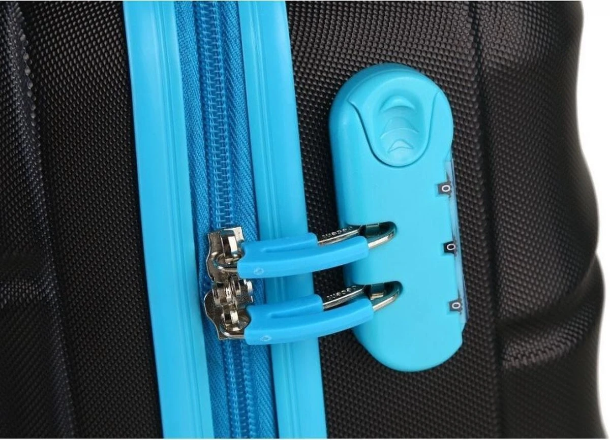Decent Lumi Fix Handbagage Koffer - 55 Cm - Black/Blue 13 Decent Lumi Fix Handbagage Koffer - 55 Cm - Black/Blue - Afbeelding 11