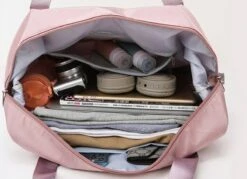 Merkloos Opvouwbare Handbagage Reistas – Opvouwbaar Tot 28 X 18 Cm – Paars -Beroemde Bagage Winkel 1200x871 1