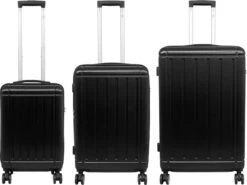 Travelsuitcase - Parma- Losse Reiskoffer - Polycarbonaat- Zwart - Hoogglans - Maat S / 42 Liter -Beroemde Bagage Winkel 1200x901 2