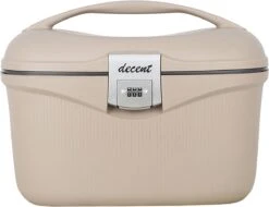 Decent Beautycase Dames / Reiskoffer - Hardcase - Sportivo - Beige -Beroemde Bagage Winkel 1200x922