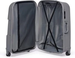 ©TROLLEYZ - Venice No.10 - Trolley - 55cm Met TSA Slot - Dubbele Wielen - 360° Spinners - 100% Polypropyleen - Handbagage Koffer In Silver Stone -Beroemde Bagage Winkel 1200x928