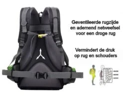 Merkloos Backpack - Outdoor Local Lion - Rugzak - 40 Liter - Zwart -Beroemde Bagage Winkel 1200x947 3