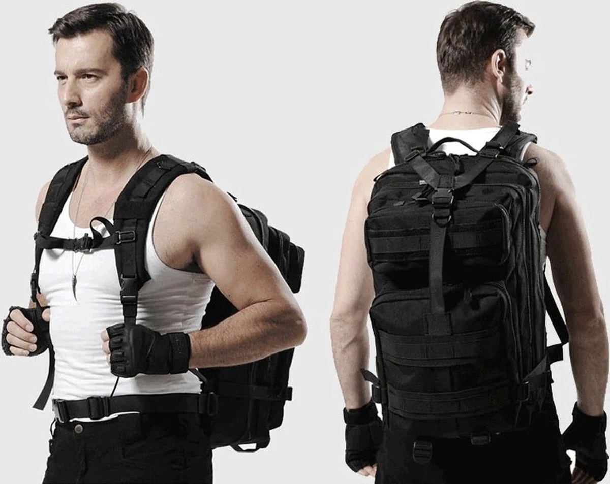 A&K Backpack Rugtas - Militair Tactisch - Khaki - Wandelrugzak - Rugzak - 30 Liter 8 A&K Backpack Rugtas - Militair Tactisch - Khaki - Wandelrugzak - Rugzak - 30 Liter - Afbeelding 6