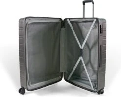 ©TROLLEYZ - Amsterdam No.9 - Reiskoffer 78cm Met TSA Slot - Dubbele Wielen - 360° Spinners - 100% ABS - Reiskoffer In Cloudy Grey -Beroemde Bagage Winkel 1200x964
