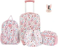 Travelers Club - Kinderkoffer Set - BUNNY -Beroemde Bagage Winkel 1200x975
