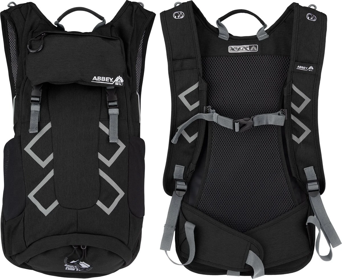 Abbey Active Outdoor Rugzak Aerofit - Gateway-15 L - Antraciet/Grijs 10 Abbey Active Outdoor Rugzak Aerofit - Gateway-15 L - Antraciet/Grijs - Afbeelding 8