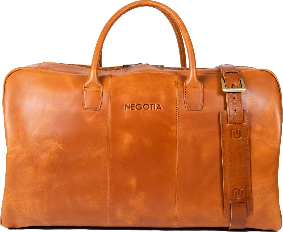 NEGOTIA Delta - Leren Weekendtas - Leren Reistas - Duffel Bag - 100% Luxe Top-Grain Leer - Bruin 3 NEGOTIA Delta - Leren Weekendtas - Leren Reistas - Duffel Bag - 100% Luxe Top-Grain Leer - Bruin