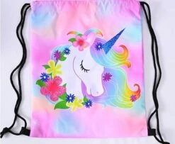 Unicorn Gymtas + Etui - Sporttas Met Rijgkoord - Bloemetjes - 4-12 Jaar -Beroemde Bagage Winkel 1200x986 1