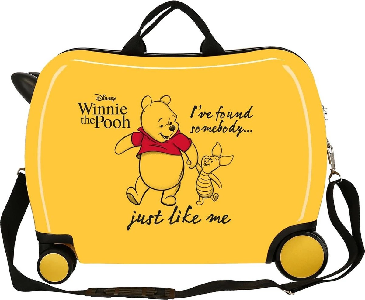 Disney Winnie The Pooh Kinderkoffer ABS Rol Zit Geel 8 Disney Winnie The Pooh Kinderkoffer ABS Rol Zit Geel - Afbeelding 6