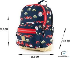 Pick & Pack Auto’s - Rugzak - Donkerblauw - Maat M -Beroemde Bagage Winkel 1200x989