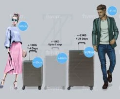 ©TROLLEYZ - Amsterdam No.9 - Kofferset 2 Delig - 55cm+78cm Met TSA Slot - Dubbele Wielen - 360° Spinners - 100% ABS - Reiskoffers In Cloudy Grey -Beroemde Bagage Winkel 1200x997 4