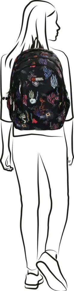 Enrico Benetti Capetown Laptoprugzak 46170 - 15" Laptopvak - 30 Liter - Koraal Print -Beroemde Bagage Winkel 308x1200 1