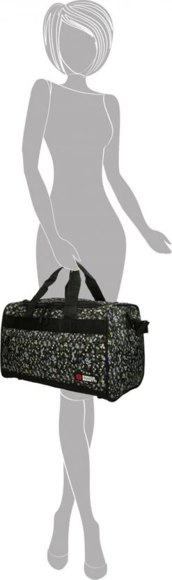 Enrico Benetti San Jose Sporttas/ Reistas - 46040 - Zwart Met Madeliefjes -Beroemde Bagage Winkel 356x1200 1