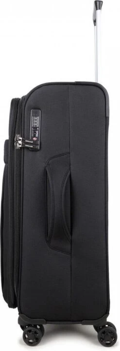 Decent D-Upright Large Koffer - 76 Cm Expandable - TSA Slot - Zwart -Beroemde Bagage Winkel 413x1200