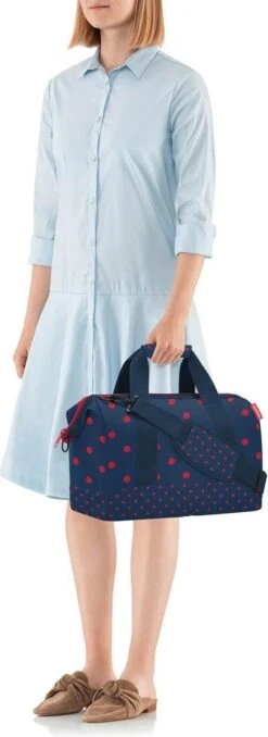 Reisenthel Allrounder M Reistas Sporttas - 18L - Mixed Dots Red Rood -Beroemde Bagage Winkel 437x1200 1