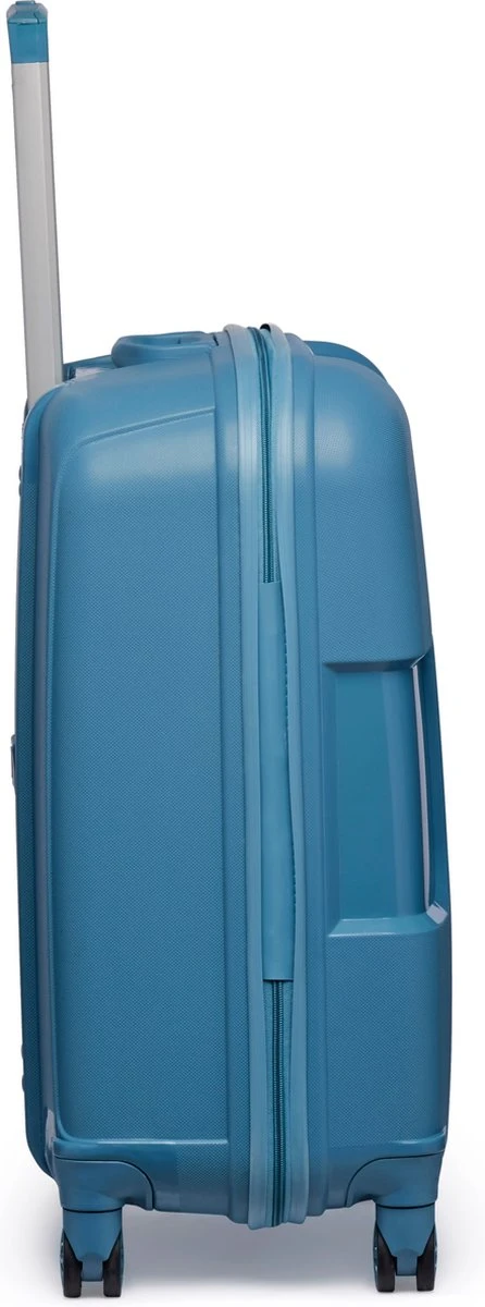 ©TROLLEYZ - Venice No.10 - Reiskoffer - 69cm Met TSA Slot - Dubbele Wielen - 360° Spinners - 100% Polypropyleen - Reiskoffer In Ice Blue 4 ©TROLLEYZ - Venice No.10 - Reiskoffer - 69cm Met TSA Slot - Dubbele Wielen - 360° Spinners - 100% Polypropyleen - Reiskoffer In Ice Blue - Afbeelding 2