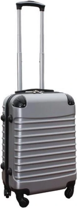 Travelerz Kofferset 3 Delig Met Wielen En Cijferslot - ABS - Zilver (228-) -Beroemde Bagage Winkel 448x1200