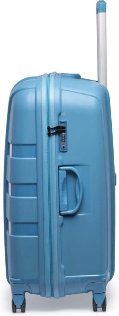 ©TROLLEYZ - Paris No.5 - Reiskoffer - 78cm Met TSA Slot - Dubbele Wielen - 360° Spinners - 100% Polypropyleen - Reiskoffer In Ice Blue -Beroemde Bagage Winkel 454x1200