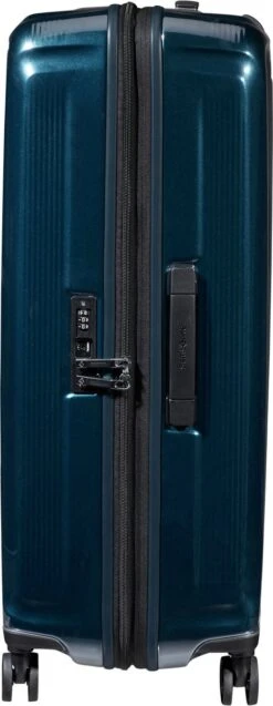 Samsonite Reiskoffer - Nuon Spinner 75/28 Exp (Medium) Metallic Dark Blue -Beroemde Bagage Winkel 465x1200
