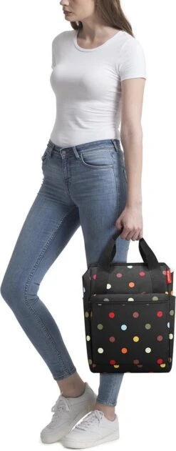 Reisenthel Allrounder R Schouder/ Rugtas - Maat R - 12L - Dots Zwart -Beroemde Bagage Winkel 470x1200 4