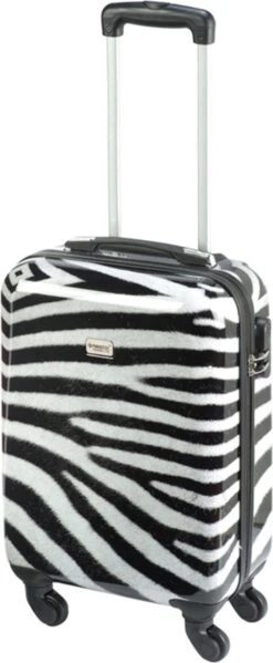 Princess Traveller Animal Print - Handbagagekoffer - Zebra - Small - 55cm -Beroemde Bagage Winkel 495x1200