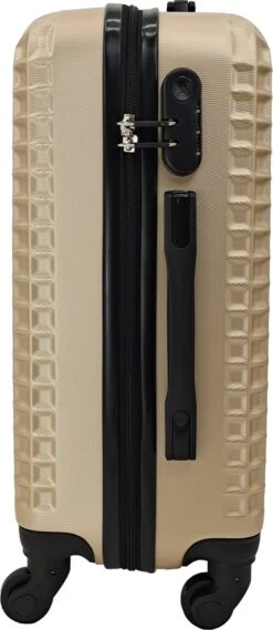 SB Travelbags Handbagage Koffer 51cm 4 Wielen Trolley - Champagne -Beroemde Bagage Winkel 521x1200 1