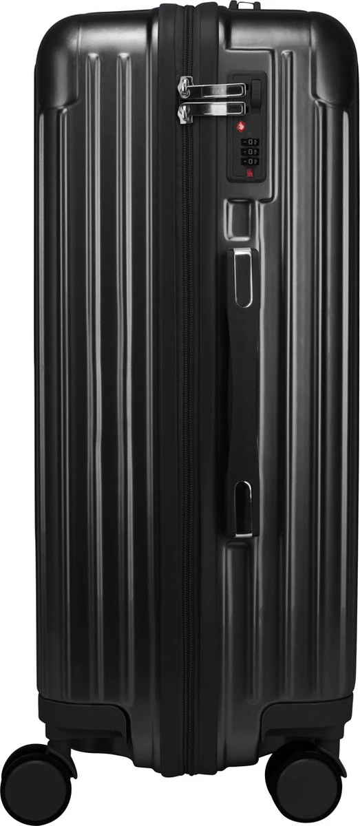 Royal Swiss - Reis Koffer - 76cm - Cijferslot- Lichtgewicht Koffer - 4 Wielen- Zwart 4 Royal Swiss - Reis Koffer - 76cm - Cijferslot- Lichtgewicht Koffer - 4 Wielen- Zwart - Afbeelding 2