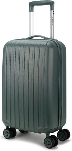 Decent Handbagage Koffer / Trolley / Reiskoffer - 55 Cm - 38 Liter - ABS - Tranporto - Groen -Beroemde Bagage Winkel 571x1200