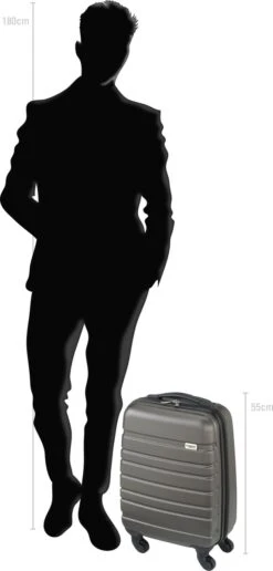 Princess Traveller Singapore Handbagage Koffer 55 Cm - Antraciet -Beroemde Bagage Winkel 574x1200 3