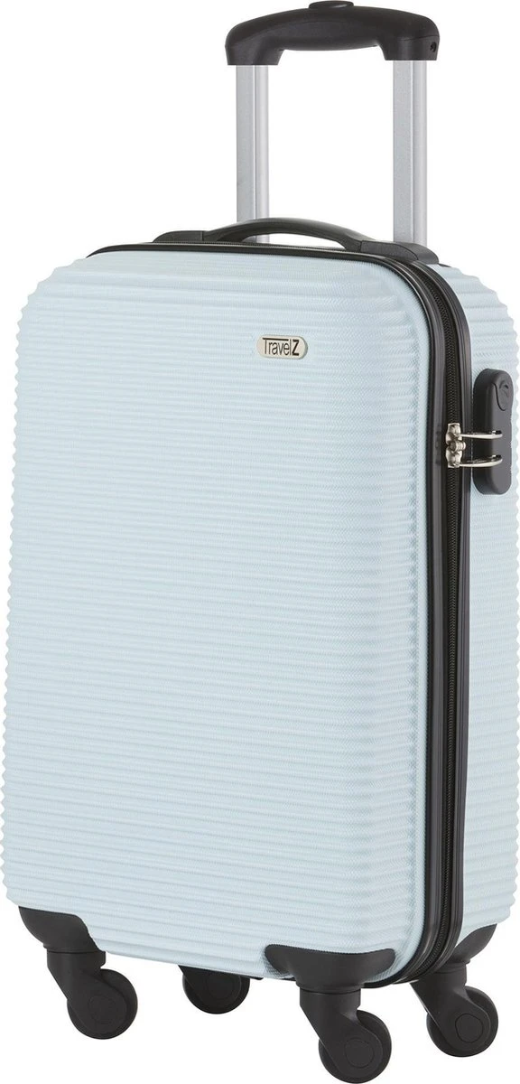 TravelZ Horizon Handbagagekoffer - 54cm Handbagage Trolley Met Gevoerde Binnenkant - Baby Blauw 3 TravelZ Horizon Handbagagekoffer - 54cm Handbagage Trolley Met Gevoerde Binnenkant - Baby Blauw