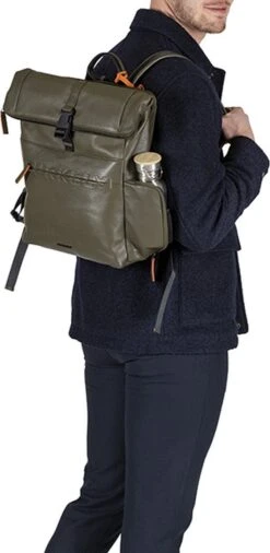 Burkely On The Move Unisex Moving Maddox Rugtas 14'' - Groen -Beroemde Bagage Winkel 586x1200 8