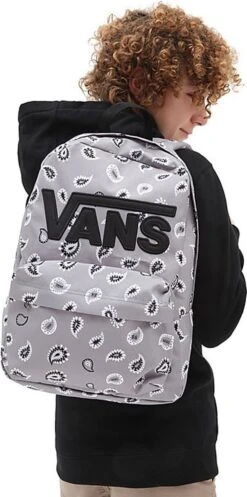 Vans New Skool Kids Rugzak Frost Grey -Beroemde Bagage Winkel 596x1200 5