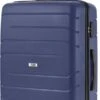 TravelZ Big Bars Reiskoffer 78 Cm Met Dubbele Wielen - Trolley Koffer Met TSA-slot - Blauw -Beroemde Bagage Winkel 614x1200 1