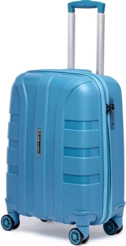 ©TROLLEYZ - Paris No.5 - Trolley - 55cm Met TSA Slot - Dubbele Wielen - 360° Spinners - 100% Polypropyleen - Handbagage Koffer In Ice Blue -Beroemde Bagage Winkel 616x1200 1