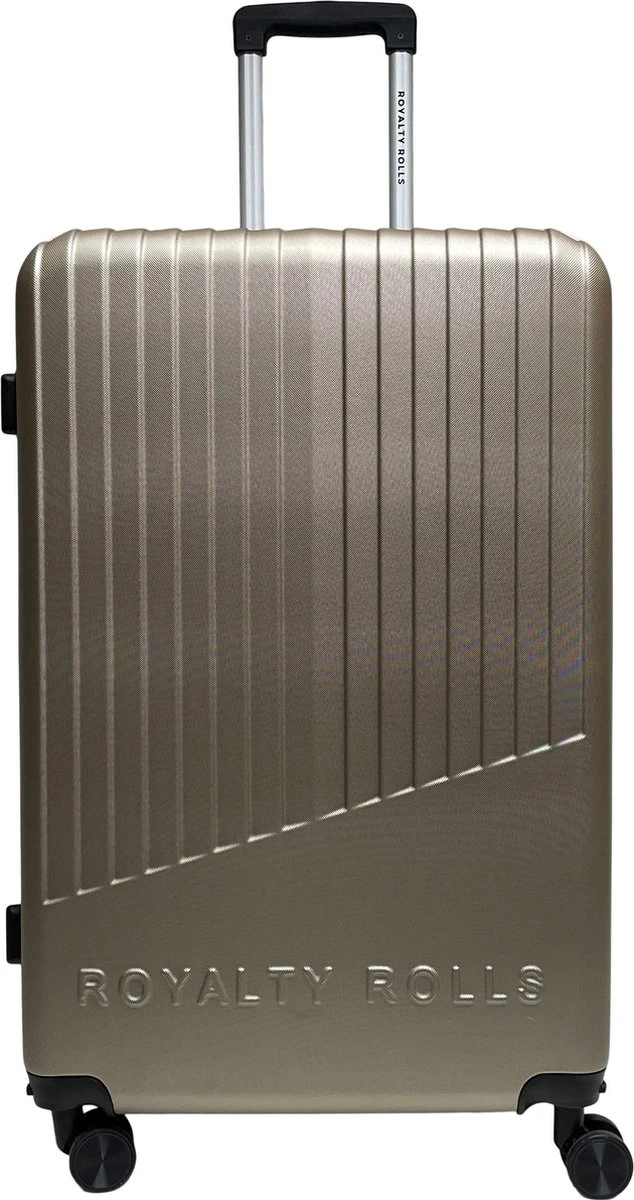 Royalty Rolls Amsterdam XL Reiskoffer 78 Cm - 98 Liter - Champagne 4 Royalty Rolls Amsterdam XL Reiskoffer 78 Cm - 98 Liter - Champagne - Afbeelding 2