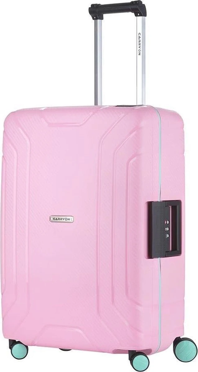 CarryOn Steward TSA Reiskoffer - 65cm Trolley Met Kliksloten - Dubbele Wielen - Roze 3 CarryOn Steward TSA Reiskoffer - 65cm Trolley Met Kliksloten - Dubbele Wielen - Roze