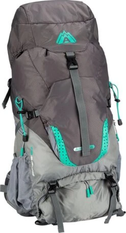 Abbey Rugzak Trekking Met Verstelsysteem - Sphere 60L - Antraciet/Grijs/Smaragd